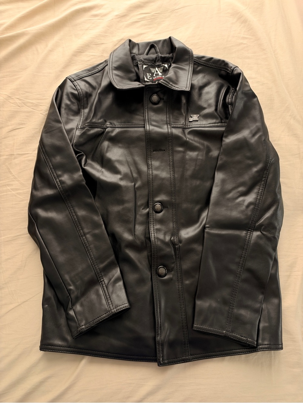 Emporio Armani Black Leather Jacket